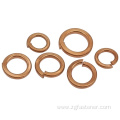 DIN127 Copper/Brass M4 M5 M6 M7 Tin Plated Single Coil Spring Lock Washers